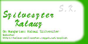 szilveszter kalauz business card